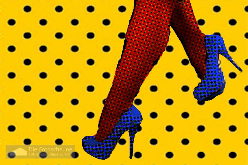 Plateau High Heels Pop Art