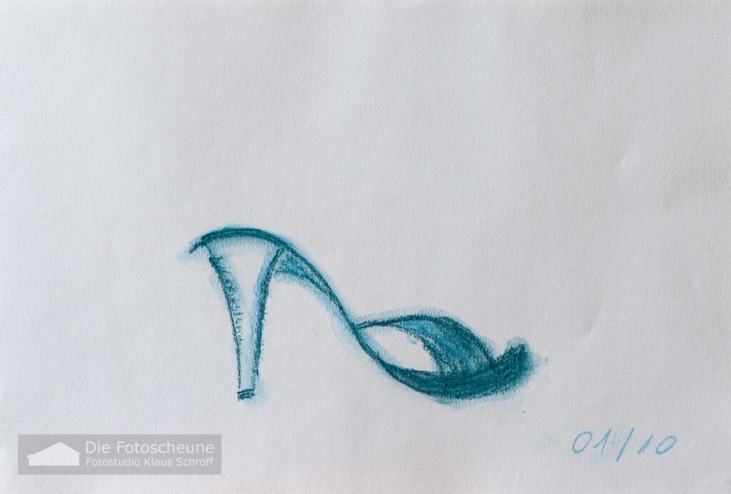 Aquarell Skizzen High Heel