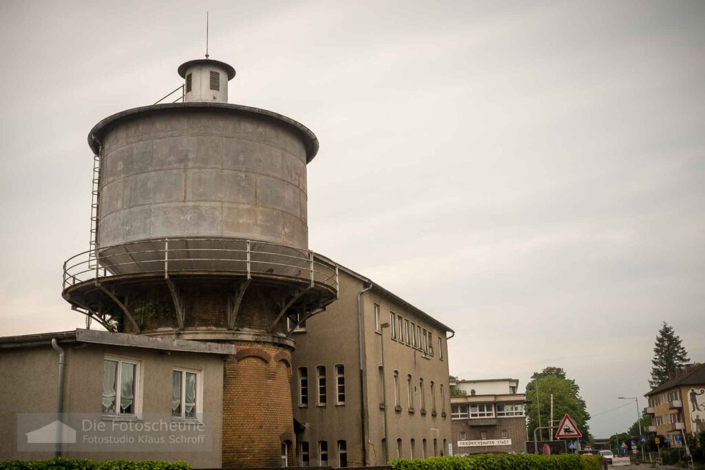 Wasserturm des alten Betriebswerkes in Friedrichshafen