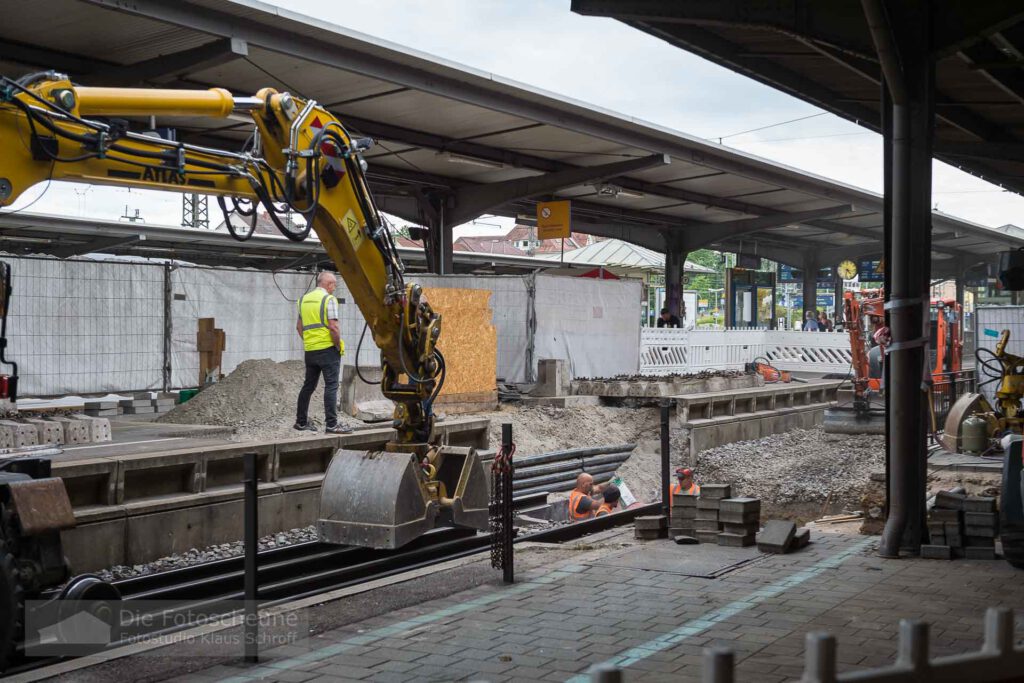 Gleisbauarbeiten im Bahnhof Offenburg